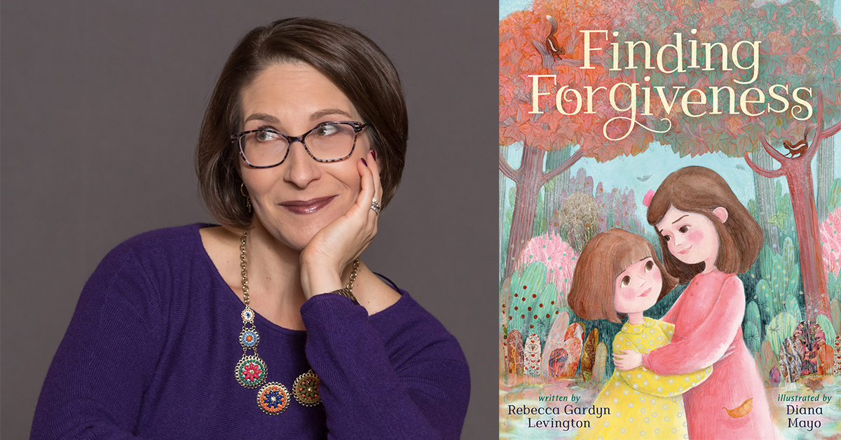 photo of Rebecca Gardyn Levington and cover of Finding Forgiveness