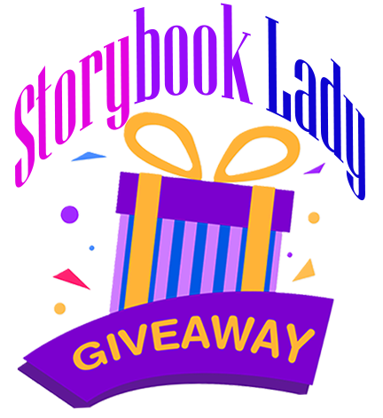 Storybook Lady Giveaway Logo: a wrapped gift box and the words Storybook Lady Giveaway