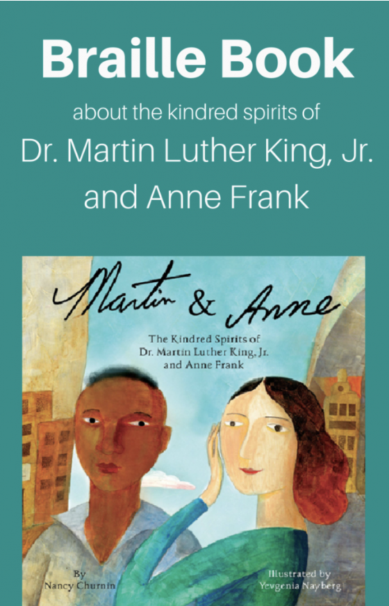 Paths to literacy program. Article about Martin and Anne braille edition