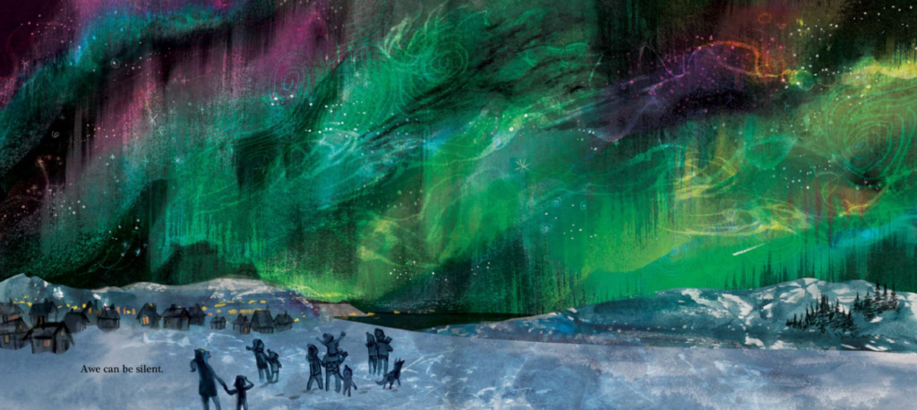 Chana Stiefel Discusses Awe! 2 AWE illustration Viewing the Northern Lights