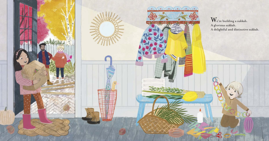 Our Spectacular Sukkah Giveaway and Author Interview with Sidura Ludwig 4 Our Spectacular Sukkah illustration 1 We are building a sukkah